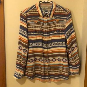 Ariat Real Tribal western wear, snap button down shirt XL